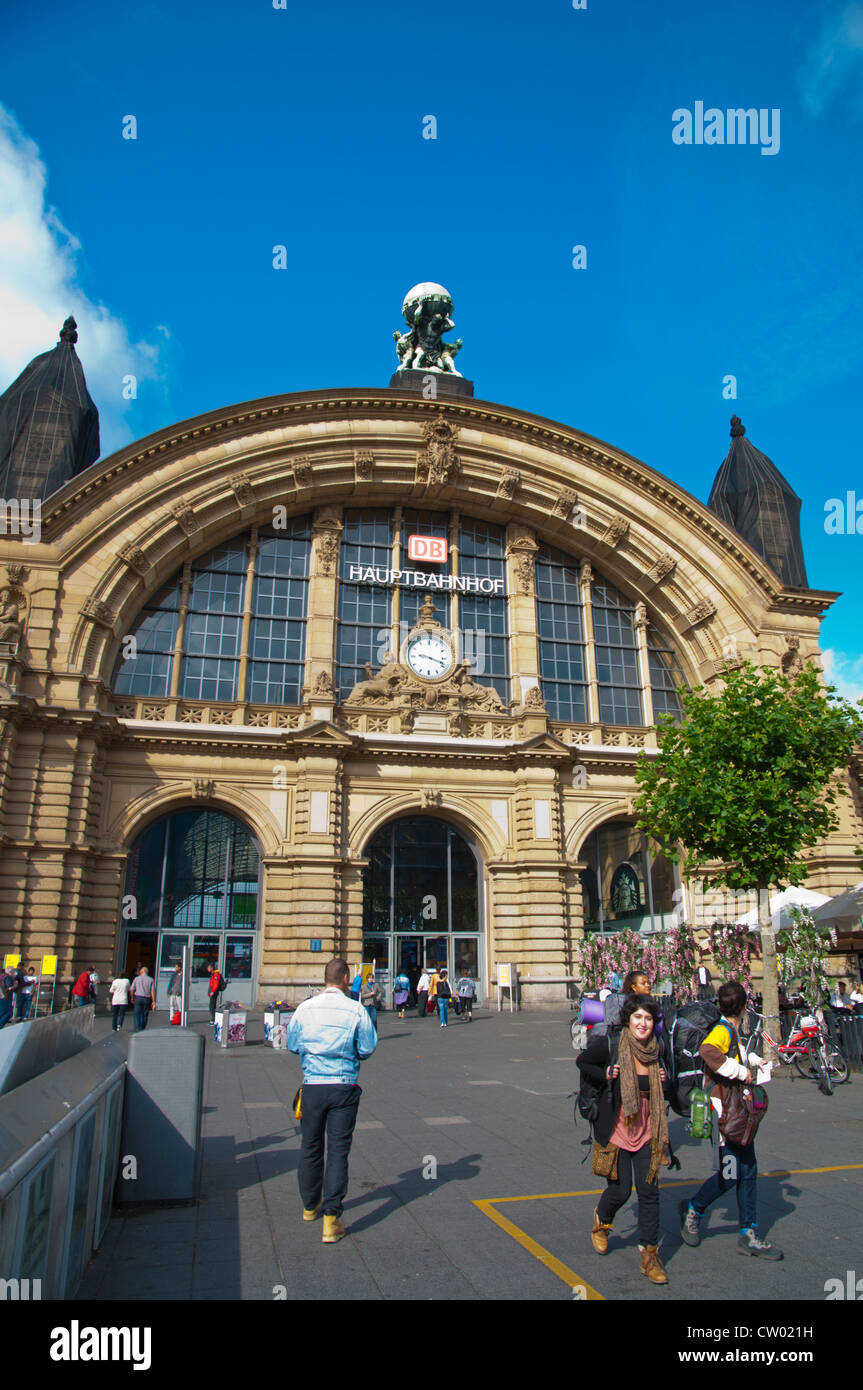 Hauptbahnhof Hauptbahnhof außen Bahnhofsviertel Bahnhofsviertel Frankfurt Am Main Bundesstaat Hessen Deutschland Europa Stockfoto