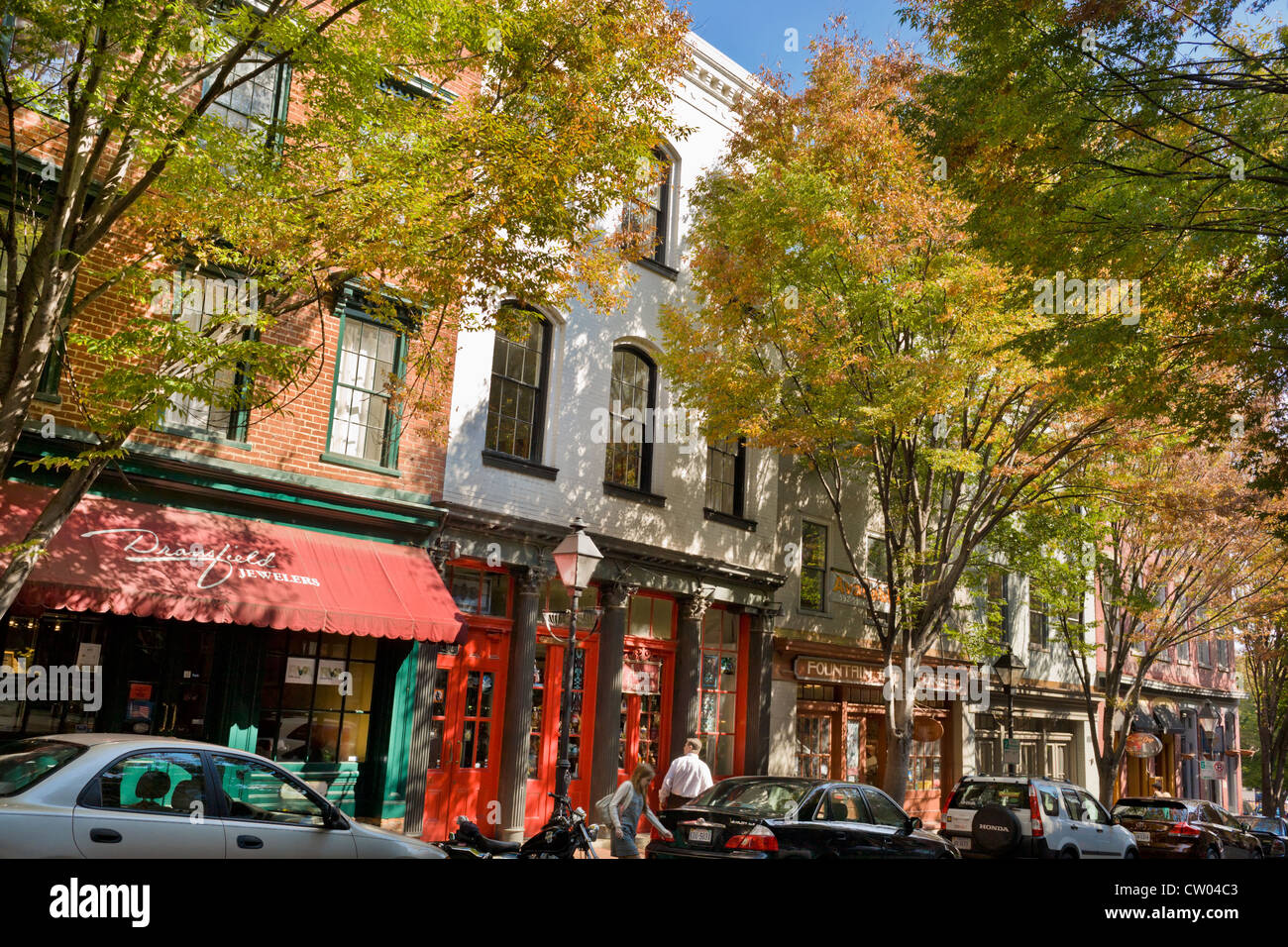Unternehmen von Shockoe Slip, Richmond, Virginia Stockfoto