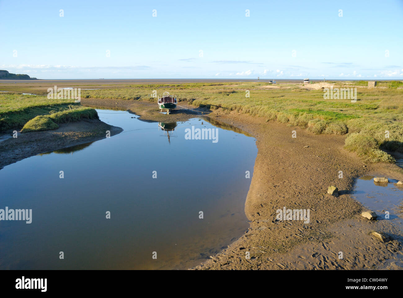 Fluss Nodwydd Eingabe Red Wharf Bay, Anglesey, Nordwales Stockfoto