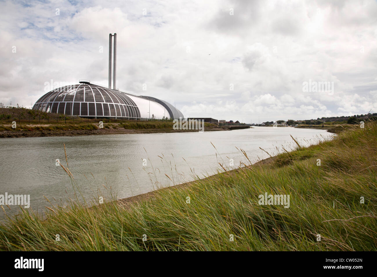 Newhaven Verbrennungsanlage, Energie-Verwertungsanlage entlang dem Fluss Ouse in Newhaven Harbour. Stockfoto