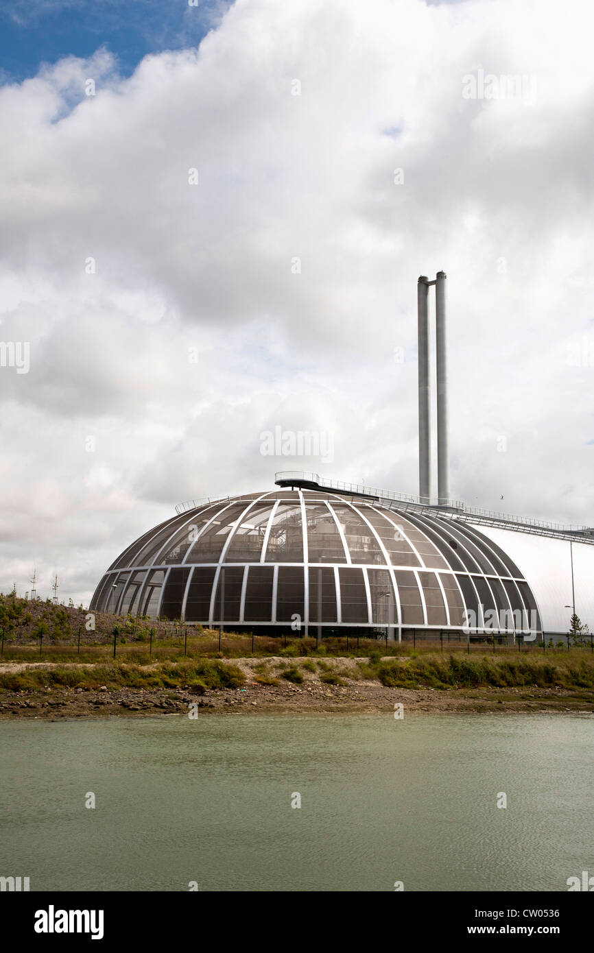 Newhaven Verbrennungsanlage, Energie-Verwertungsanlage entlang dem Fluss Ouse in Newhaven Harbour. Stockfoto