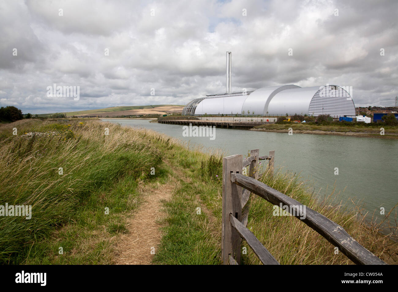 Newhaven Verbrennungsanlage, Energie-Verwertungsanlage entlang dem Fluss Ouse in Newhaven Harbour. Stockfoto