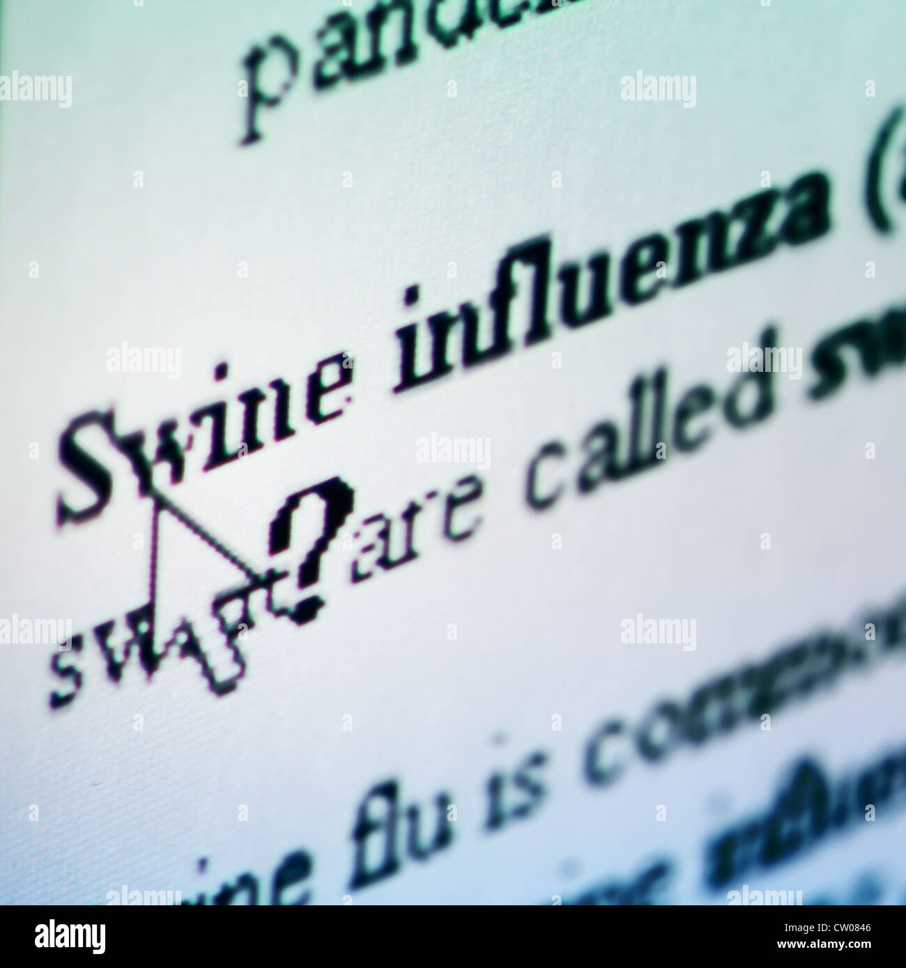 Schweinegrippe-virus Stockfoto