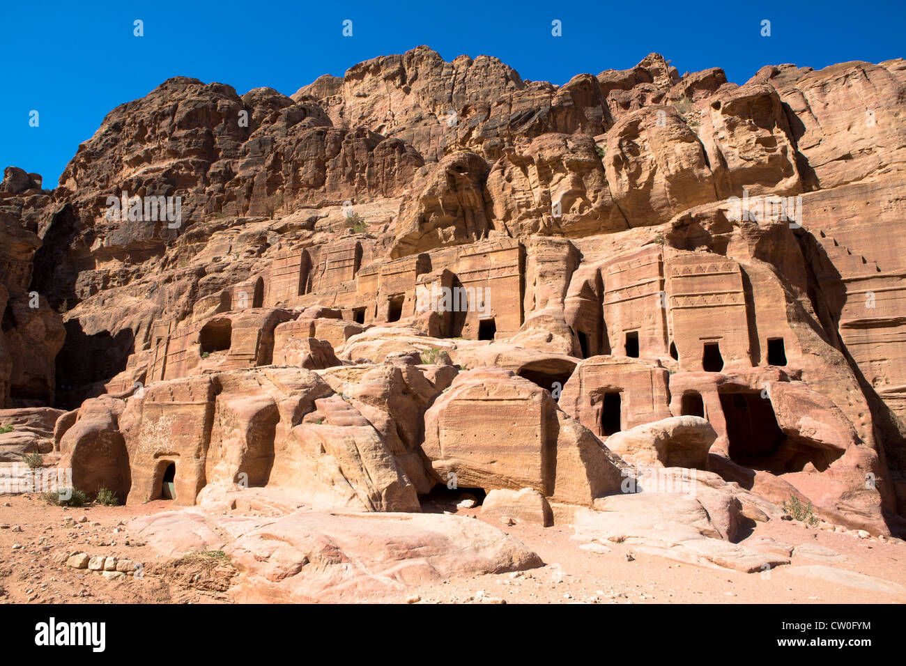 Antike Ruinenstadt Petra Jordan Stockfoto