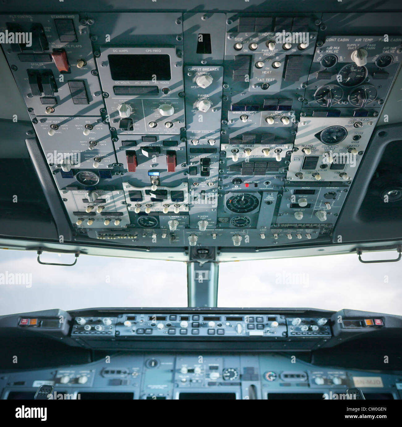 Leeren Cockpit des Jet-Flugzeug Stockfoto