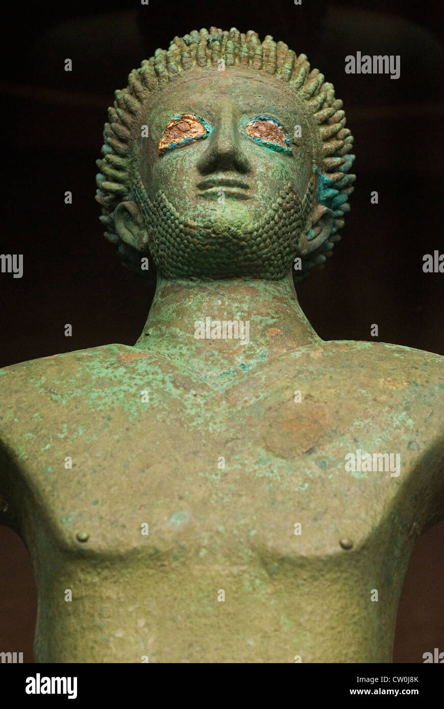 Bronze-Skulptur, Nationalmuseum, Sana'a, ein UNESCO-Weltkulturerbe, Jemen, Westasien, Arabische Halbinsel Stockfoto