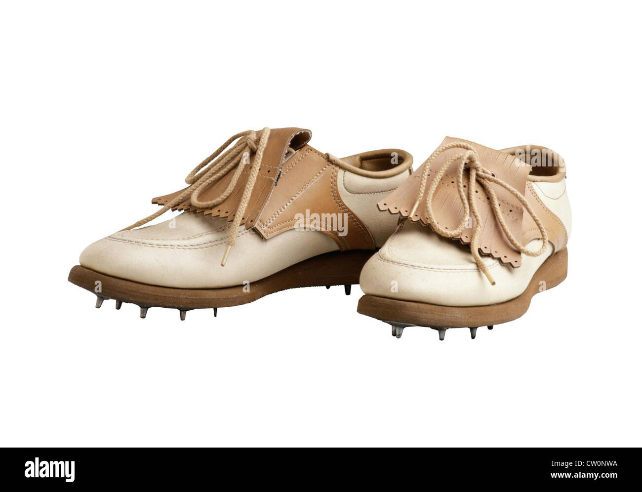 Isoliert auf dem weißen Sportschuhe Stockfoto