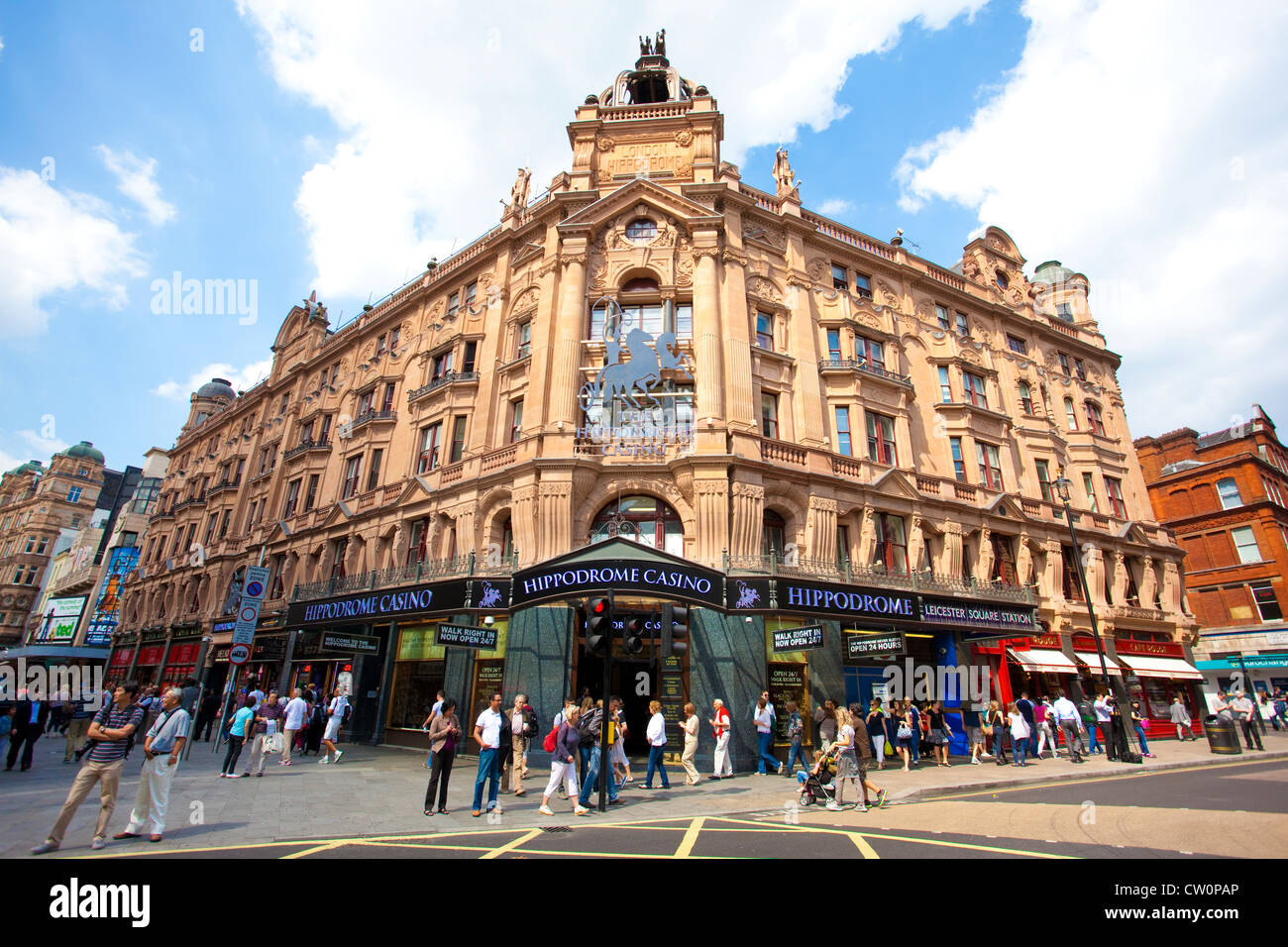Das Hippodrome Casino, Leicester Square, central London, England, UK Stockfoto