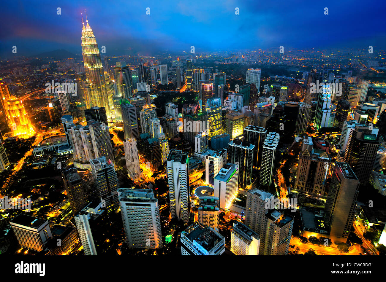 Aussicht von Kuala Lumpur, Hauptstadt von Malaysia Stockfoto