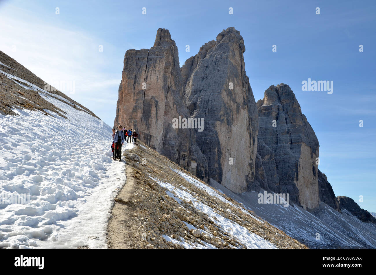 3 Zinnen von Lavaredo Stockfoto
