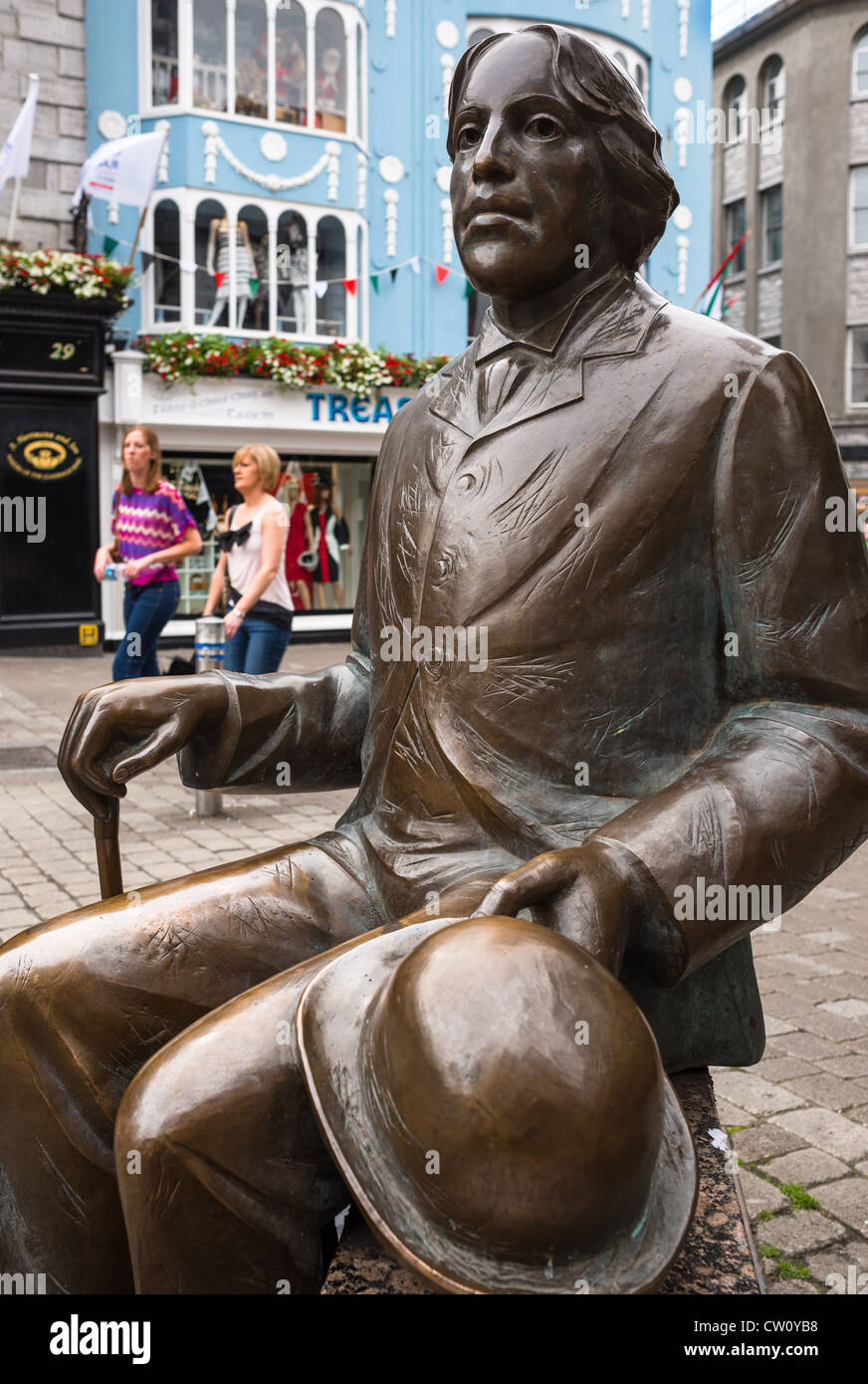 Oscar Wilde-Statue in der Stadt Galway, Irland. Stockfoto