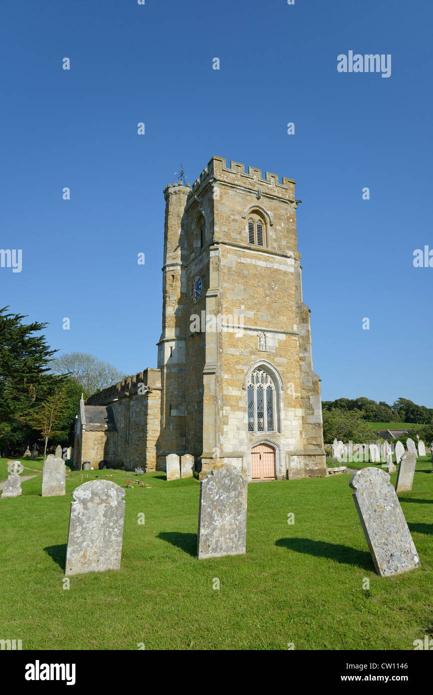St. Nicholas Church, Church Street, Abbotsbury, Dorset, England, Vereinigtes Königreich Stockfoto