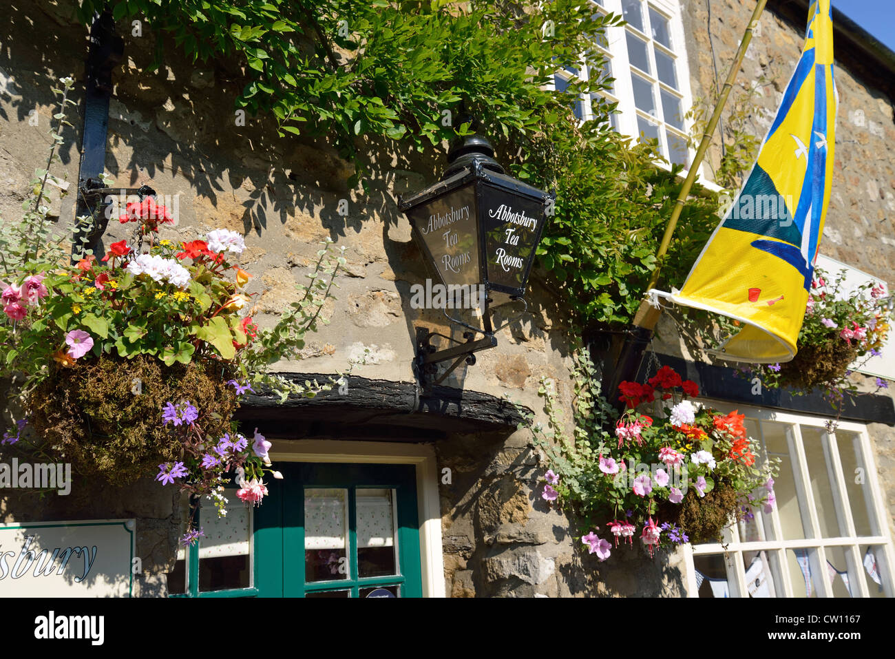 Abbotsbury Tee Zimmer, Market Street, Abbotsbury, Dorset, England, Vereinigtes Königreich Stockfoto