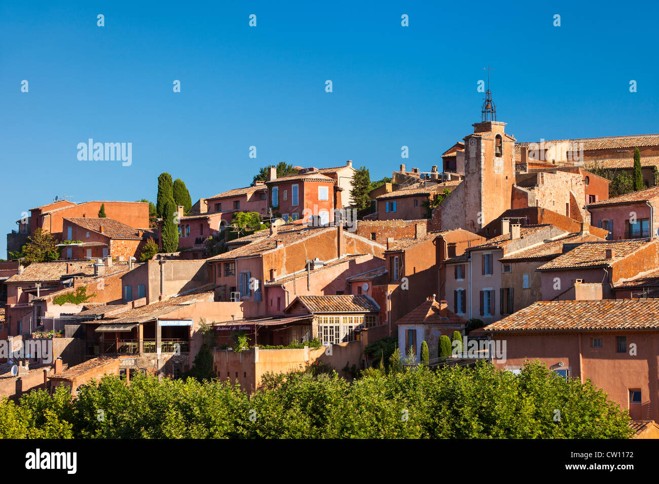 Detailansicht des Roussillon im Luberon, Provence Frankreich Stockfoto