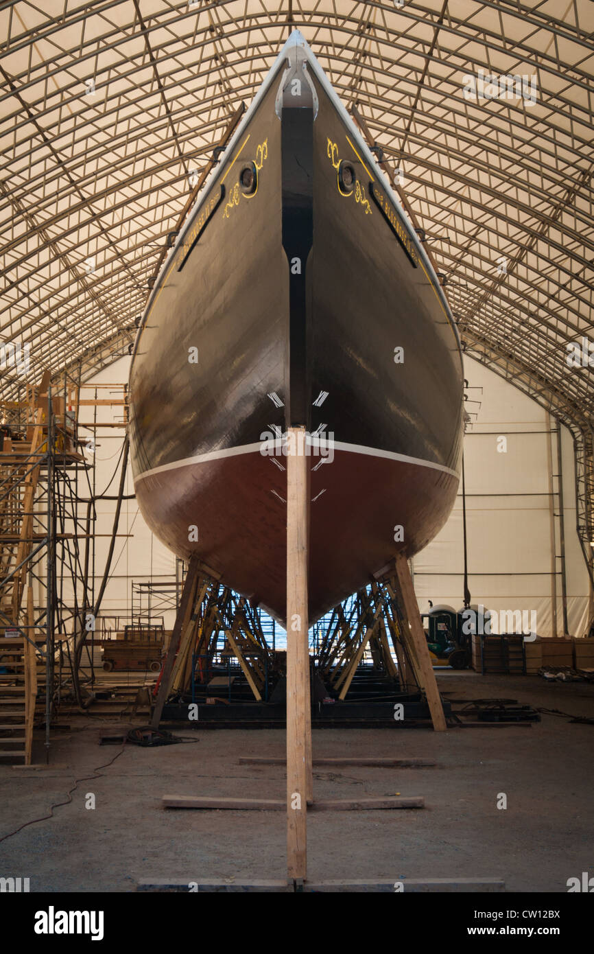 Der Wiederaufbau der Bluenose II in Lunenburg, Nova Scotia, Kanada. Stockfoto