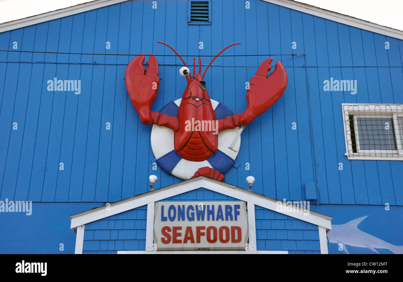 Lange Wharf Fischmarkt, Newport, Rhode Island, USA Stockfoto