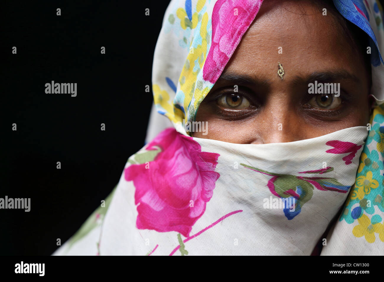 Indische Frau Porträt Bangalore, Karnataka, Indien Stockfoto