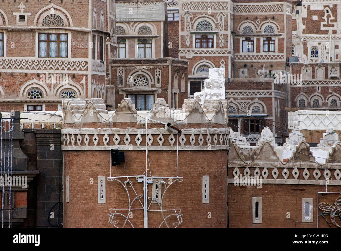 In der Nähe von Bab Al-Jemen in der Altstadt von Sana ' a, ein UNESCO-World Heritage Site, Jemen, Westasien, Arabische Halbinsel. Stockfoto