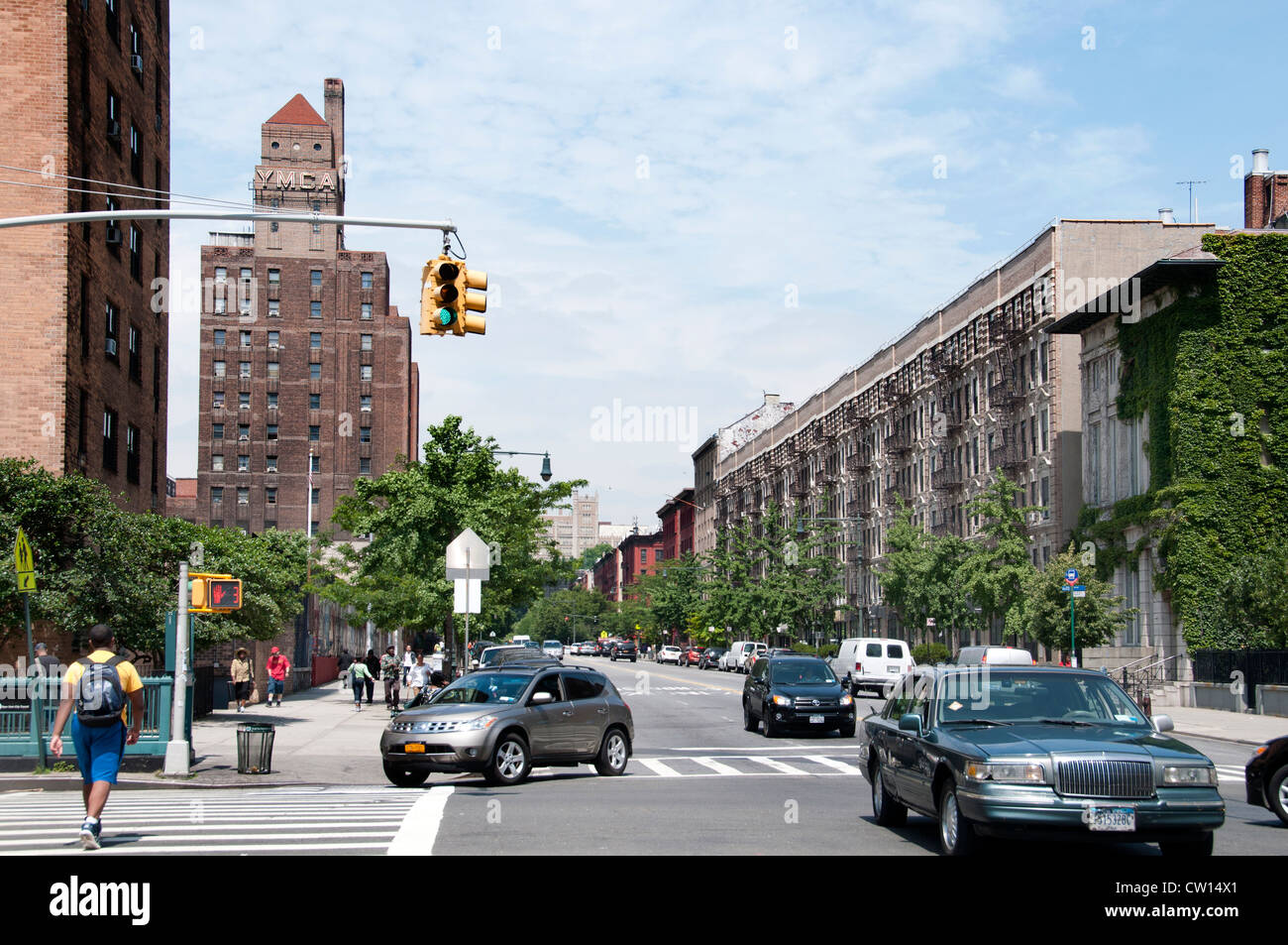 YMCY W 135th Street Malcolm X Boulevard Lenox Avenue Harlem New York City Manhattan Vereinigte Staaten Stockfoto