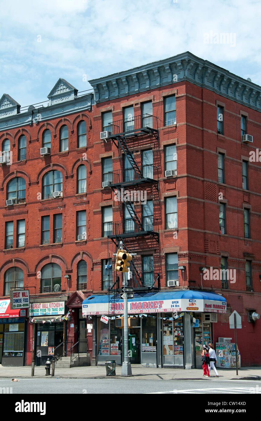7th Avenue Adam Clayton Powell JR Boulevard Harlem New York Manhattan-USA Stockfoto