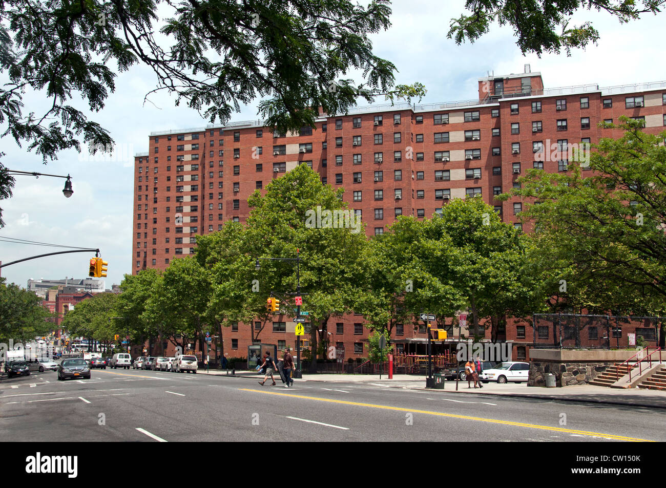 Amsterdam Avenue in Harlem New York City Manhattan Vereinigte Staaten von Amerika Stockfoto