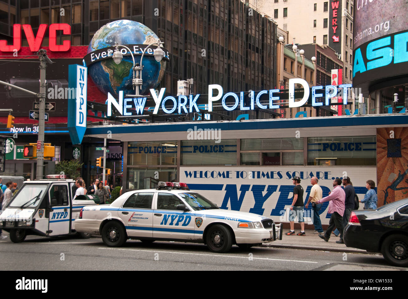 New York Police Department Times Square New York City Vereinigte Staaten von Amerika Stockfoto