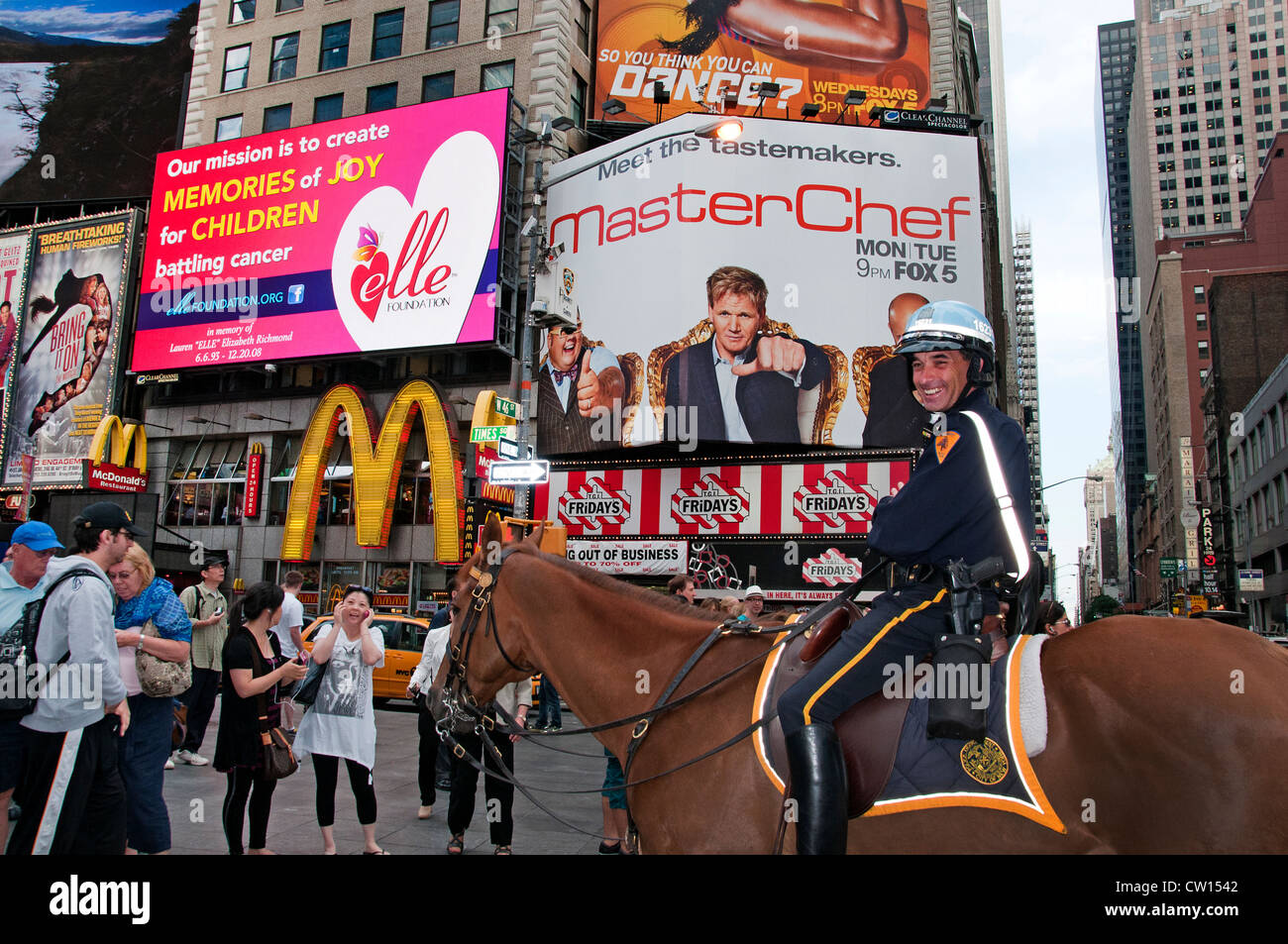 Master Chef Gordon Ramsey Times Square New York City Vereinigte Staaten von Amerika Stockfoto