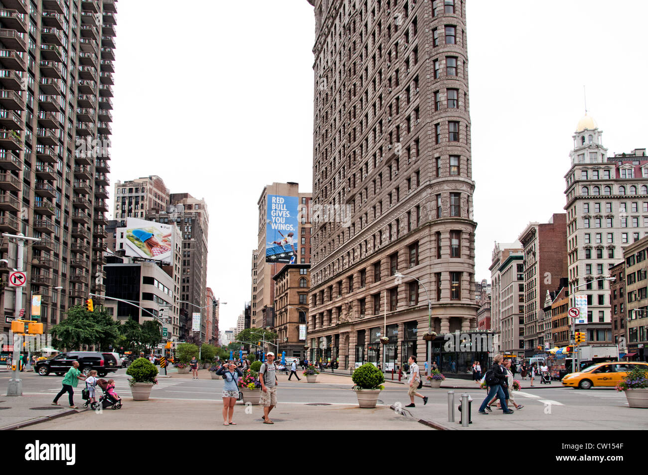 Flatiron Building Bezirk Broadway 5th Avenue in Manhattan New York City Vereinigte Staaten von Amerika Stockfoto