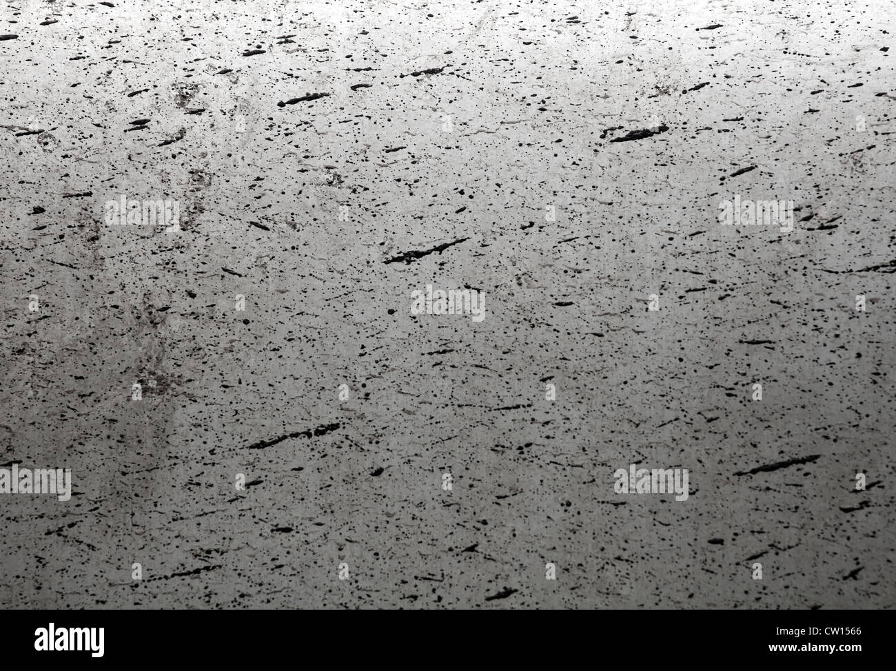 Grauen Metallplatte mit Schmutz und Farbe Tropfen Stockfoto