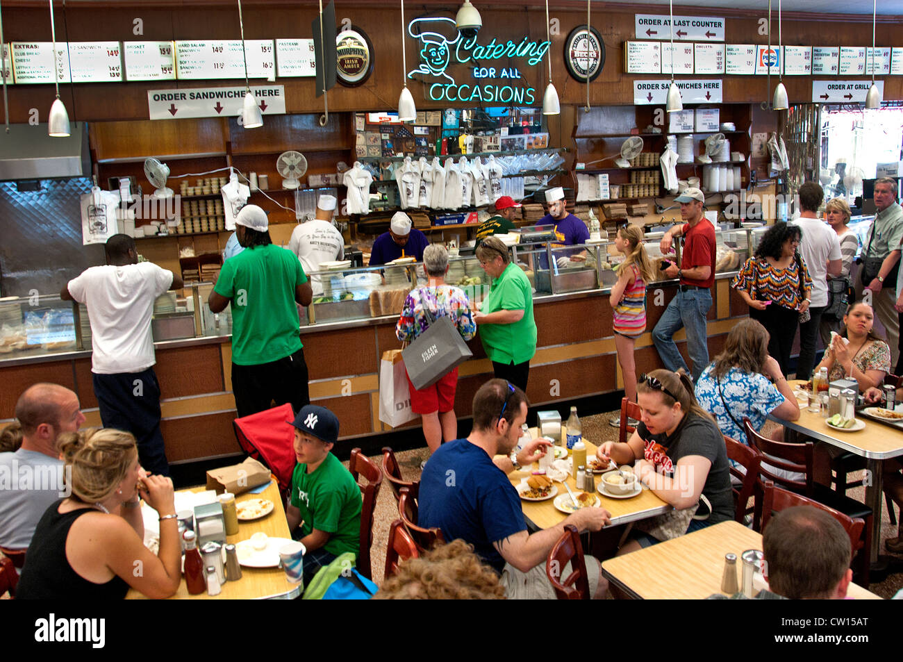 Restaurant Katz´s jüdischen Pastrami Feinkost Deli Diner Lower East Side in New York City Manhattan Stockfoto