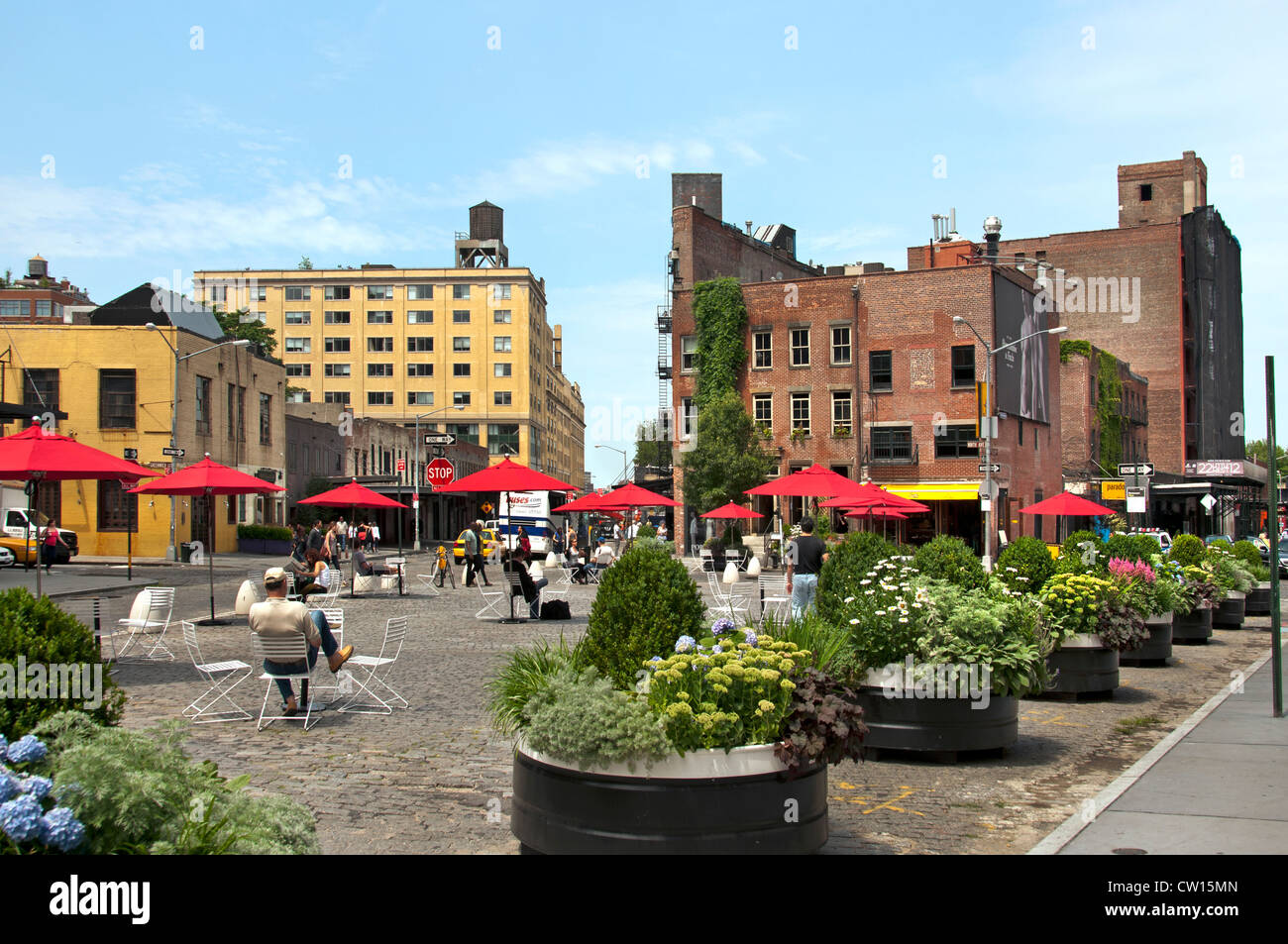 8th Avenue W 14. Straße Meatpacking District Manhattan New York City Vereinigte Staaten von Amerika Stockfoto