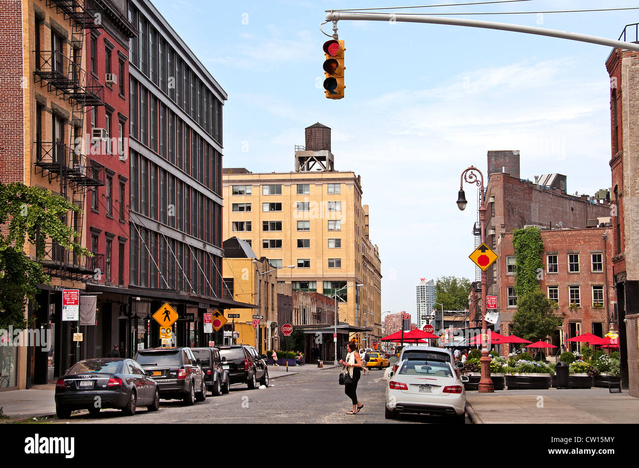 8th Avenue W 14. Straße Meatpacking District Manhattan New York City Vereinigte Staaten von Amerika Stockfoto