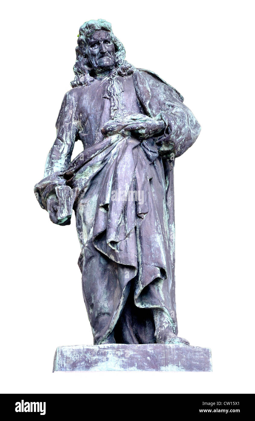 Kortrijk, Belgien. Statue: Jan Palfijn (Jean Palfyn, 1650-1730) flämischen Chirurg / Geburtshelfer. Eingeführte Zange zur Medizin Stockfoto