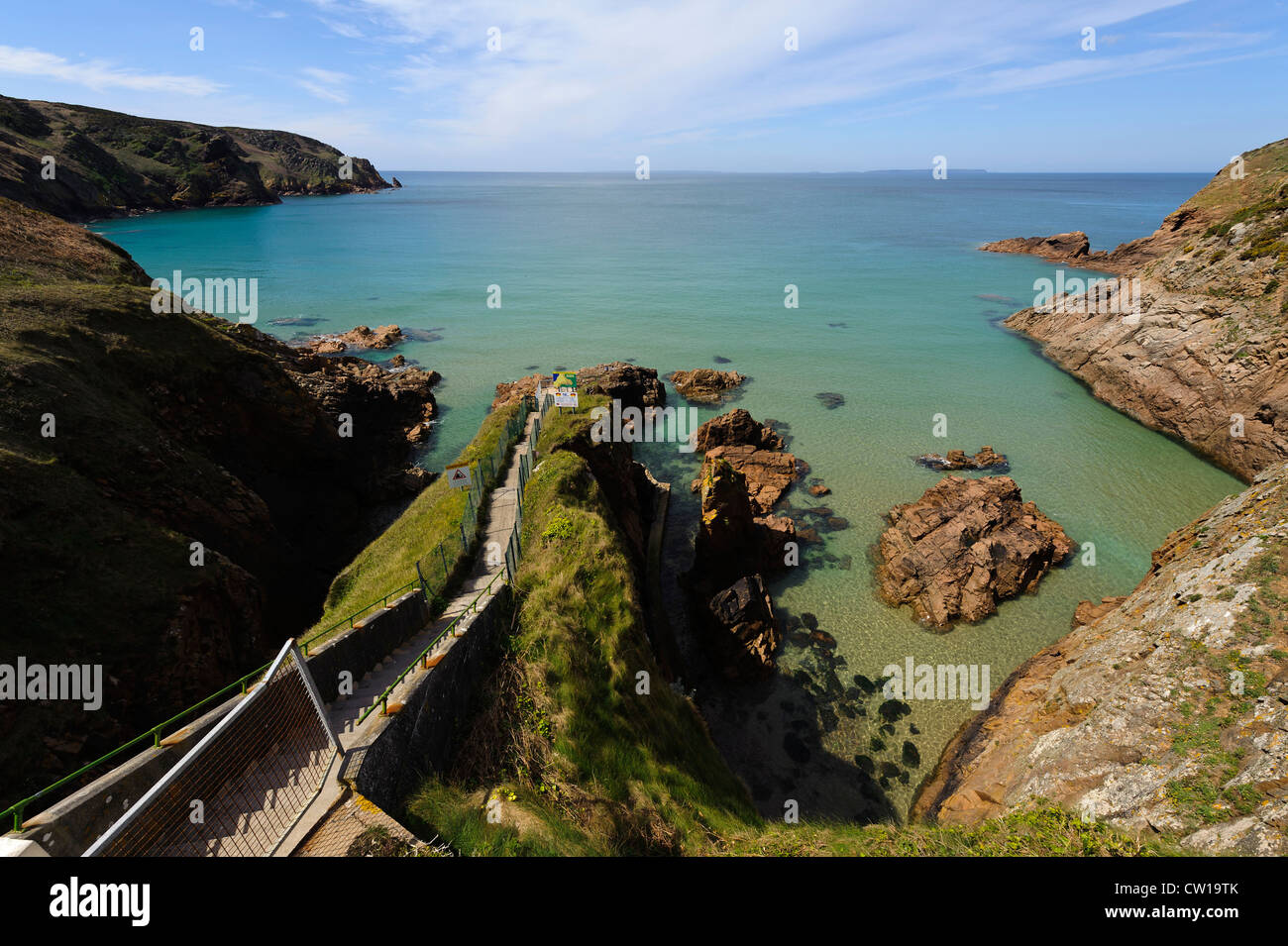 Plémont Bay, Insel Jersey, Kanalinseln Stockfoto