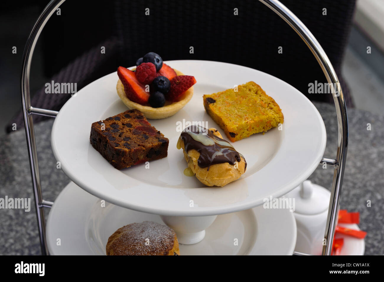 Cream Tea Sommerville Hotels in St. Aubin, Insel Jersey, Kanalinseln Stockfoto