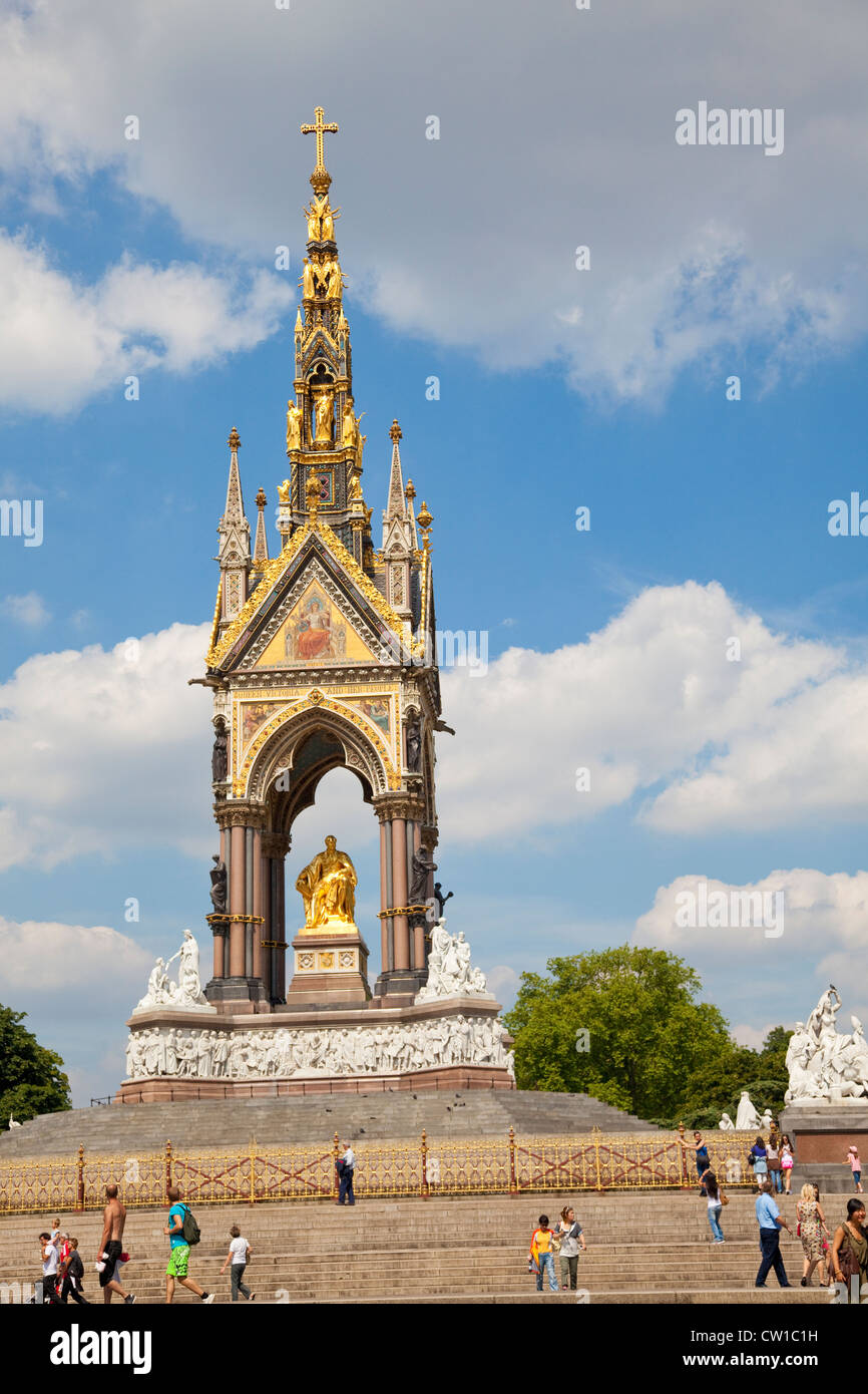 Albert Memorial, Kensington Gardens, London, UK Stockfoto