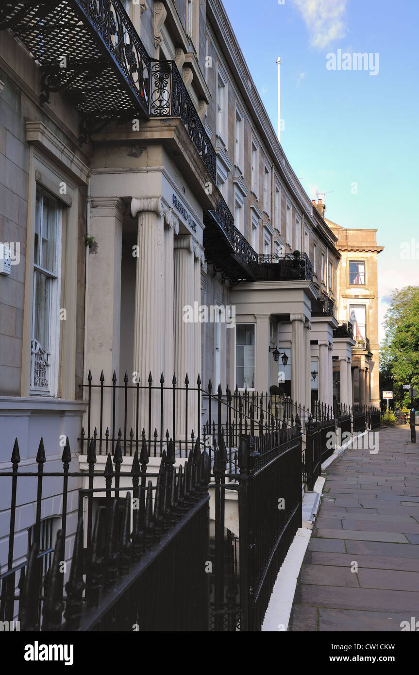 Affluent Business Sektor, Claremont Terrasse im Park Circus Bereich von Glasgow, Schottland. Stockfoto