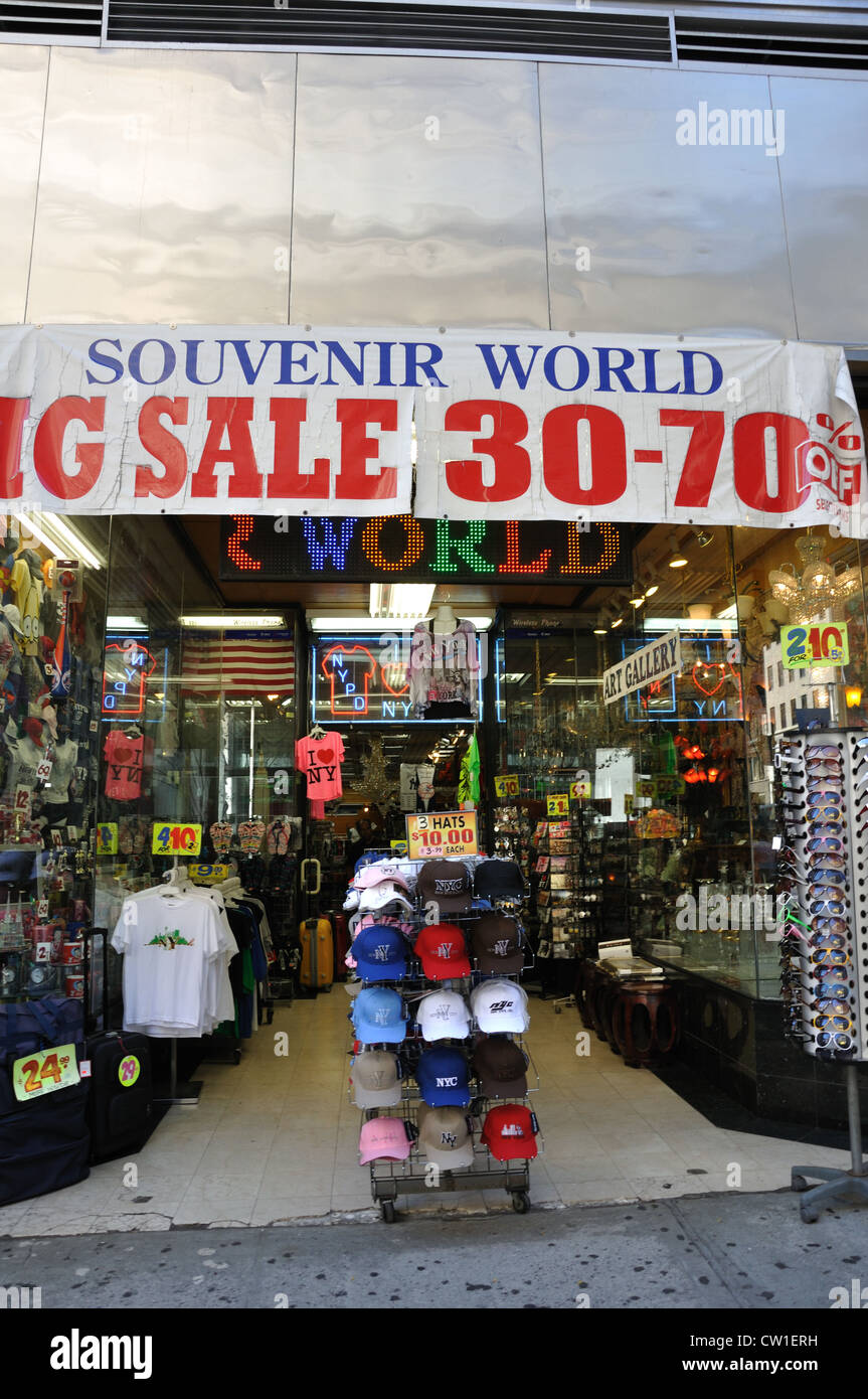 Souvenir-Shop, New York, USA Stockfoto