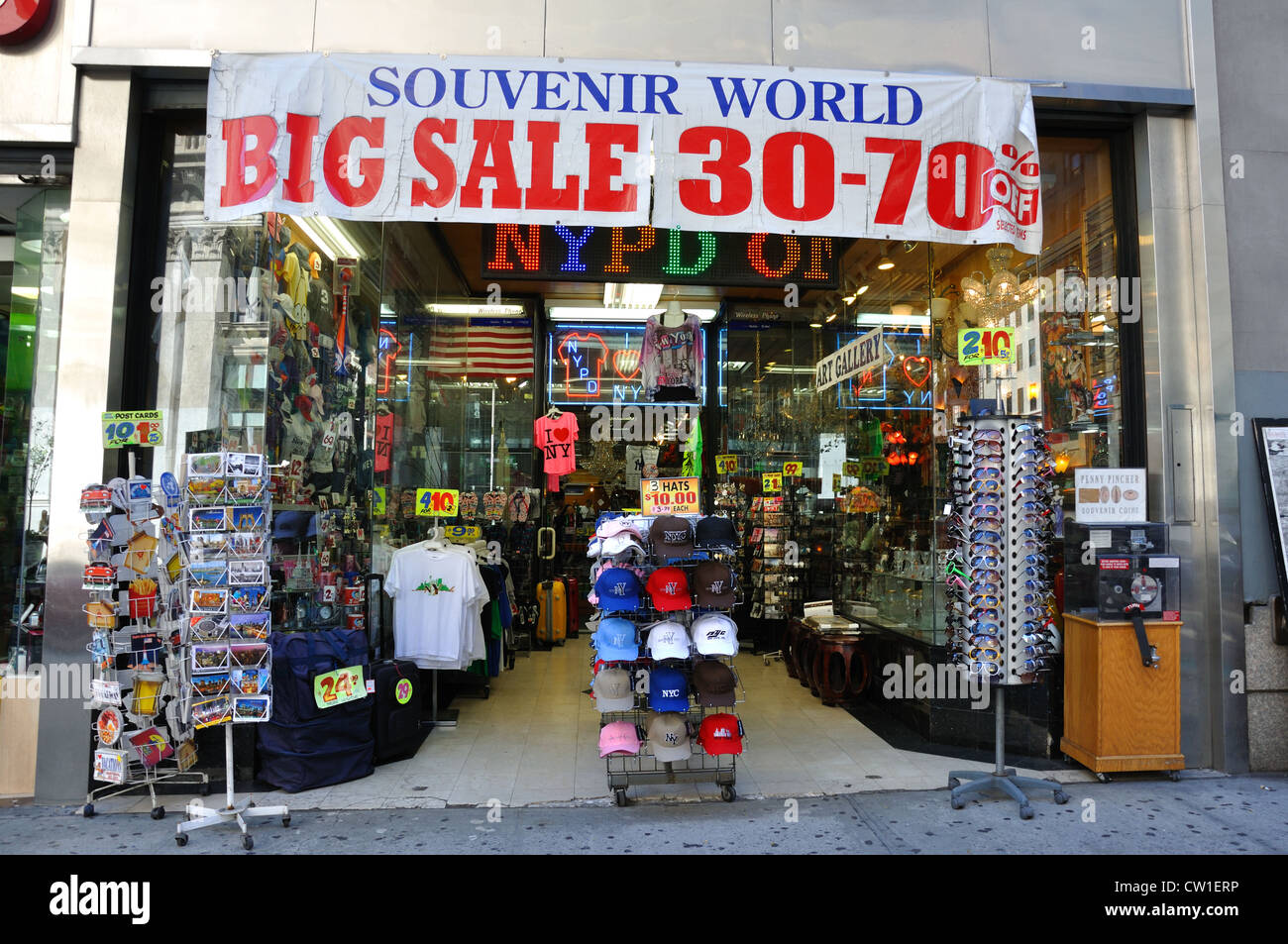 Souvenir-Shop, New York, USA Stockfoto