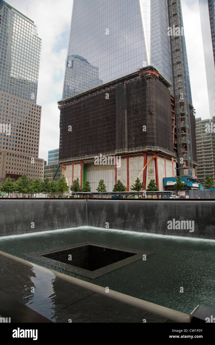 New York, NY - die 9/11 Memorial zum Gedenken an den 11. September 2001-Anschlägen auf das World Trade Center und das Pentagon. Stockfoto