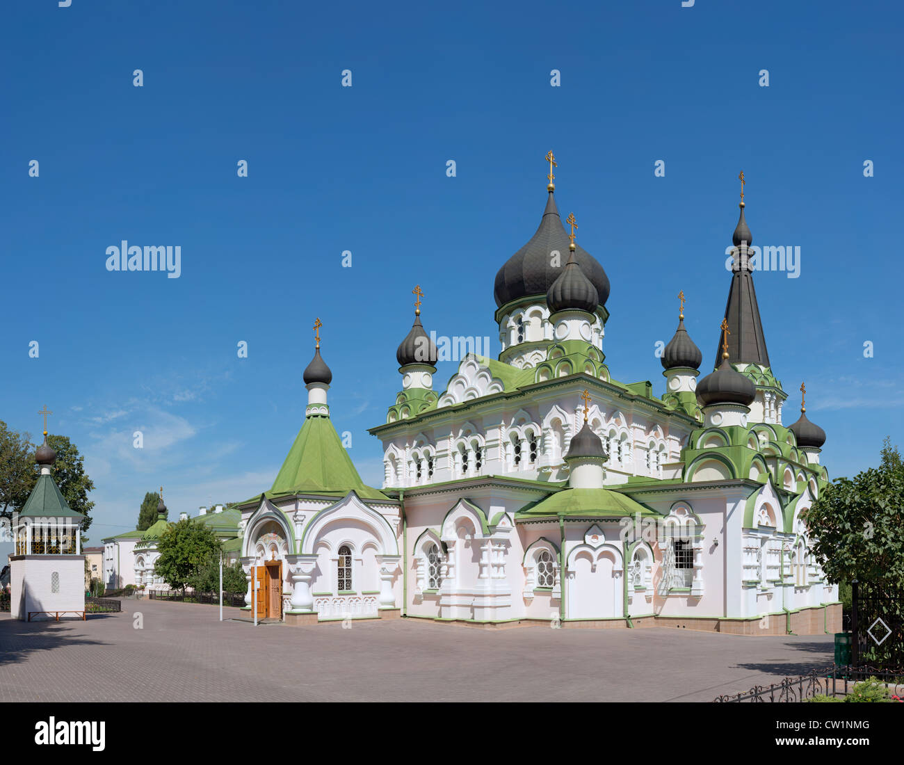 Heilige Fürbitte Kloster in Kiew. Kirche der Fürbitte (Pokrovska) Stockfoto