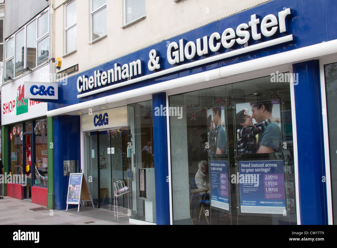 Cheltenham und Gloucester Bausparkasse Filiale im Stadtzentrum von Cardiff Stockfoto