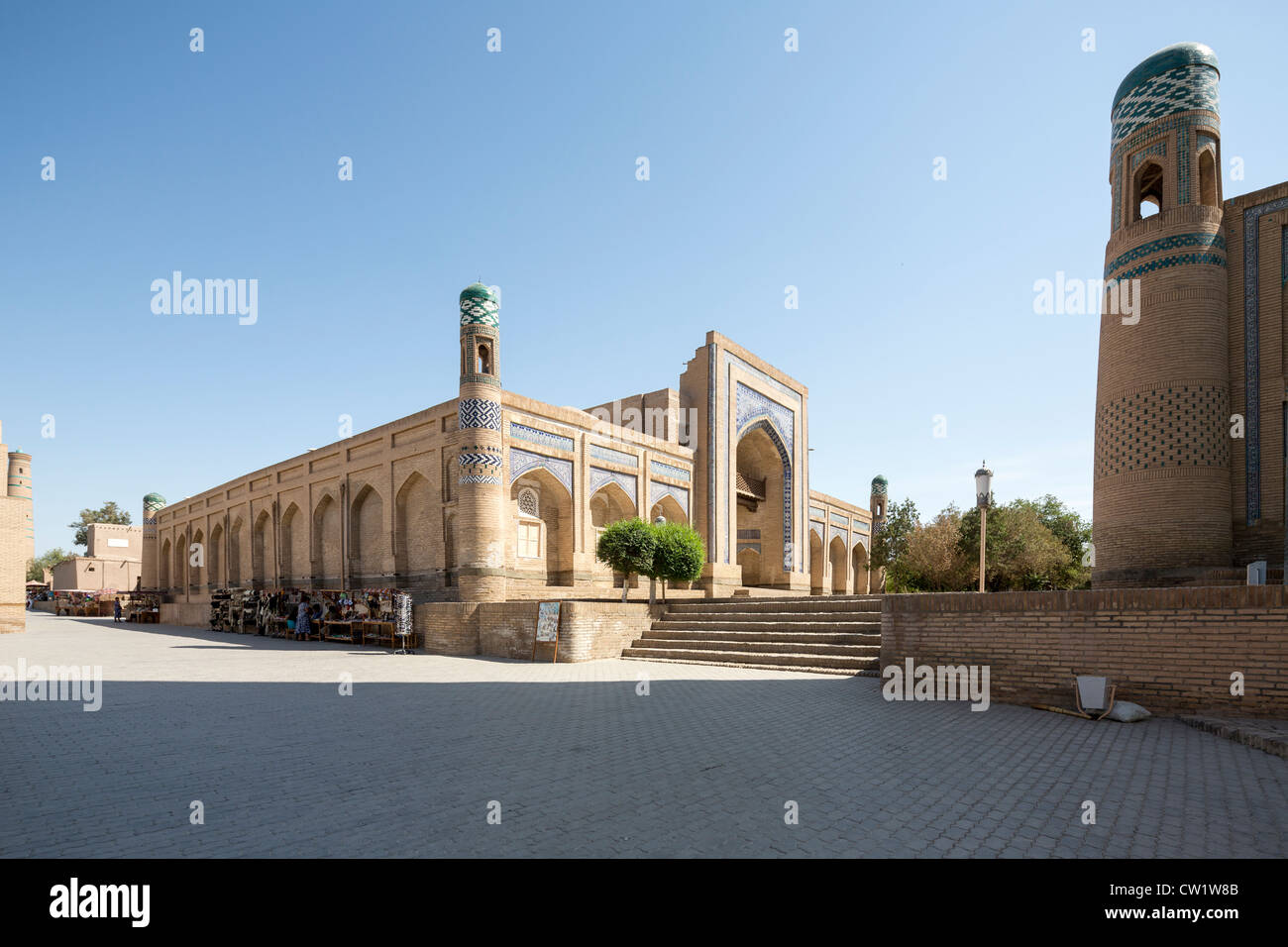 Matniyaz Divan-geplanten Medresen, Chiwa, Usbekistan Stockfoto