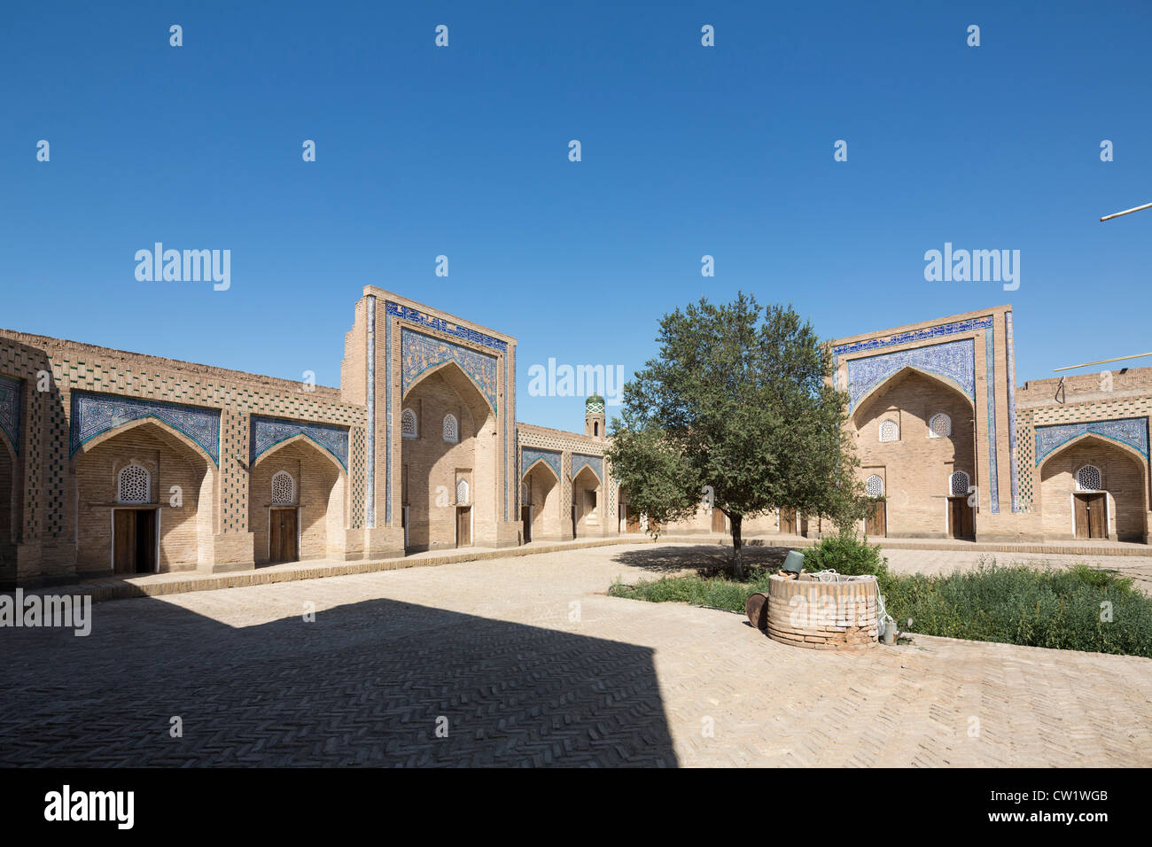 Innenraum des Hofs, Matniyaz Divan-geplanten Madrasah Chiwa, Usbekistan Stockfoto