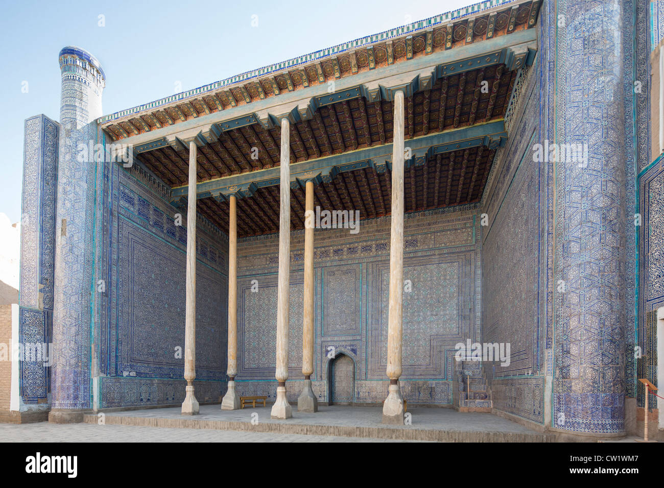 die Moschee, die Zitadelle Kuhna Arg (Kunja-Ark) vor den westlichen Toren der Ichan-Kala, Chiwa, Usbekistan Stockfoto