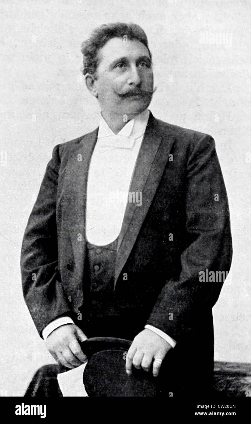 Ludwig Strakosch Opernsänger (Tenor) Stockfoto