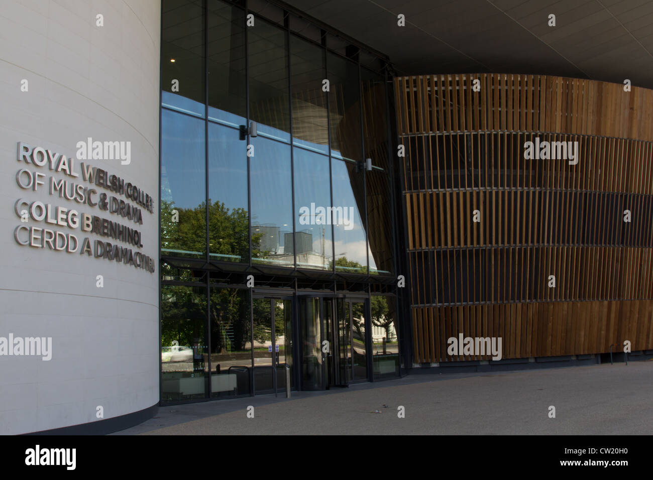 Royal Welsh College of Music and Drama, Neubau, Cardiff Stockfoto