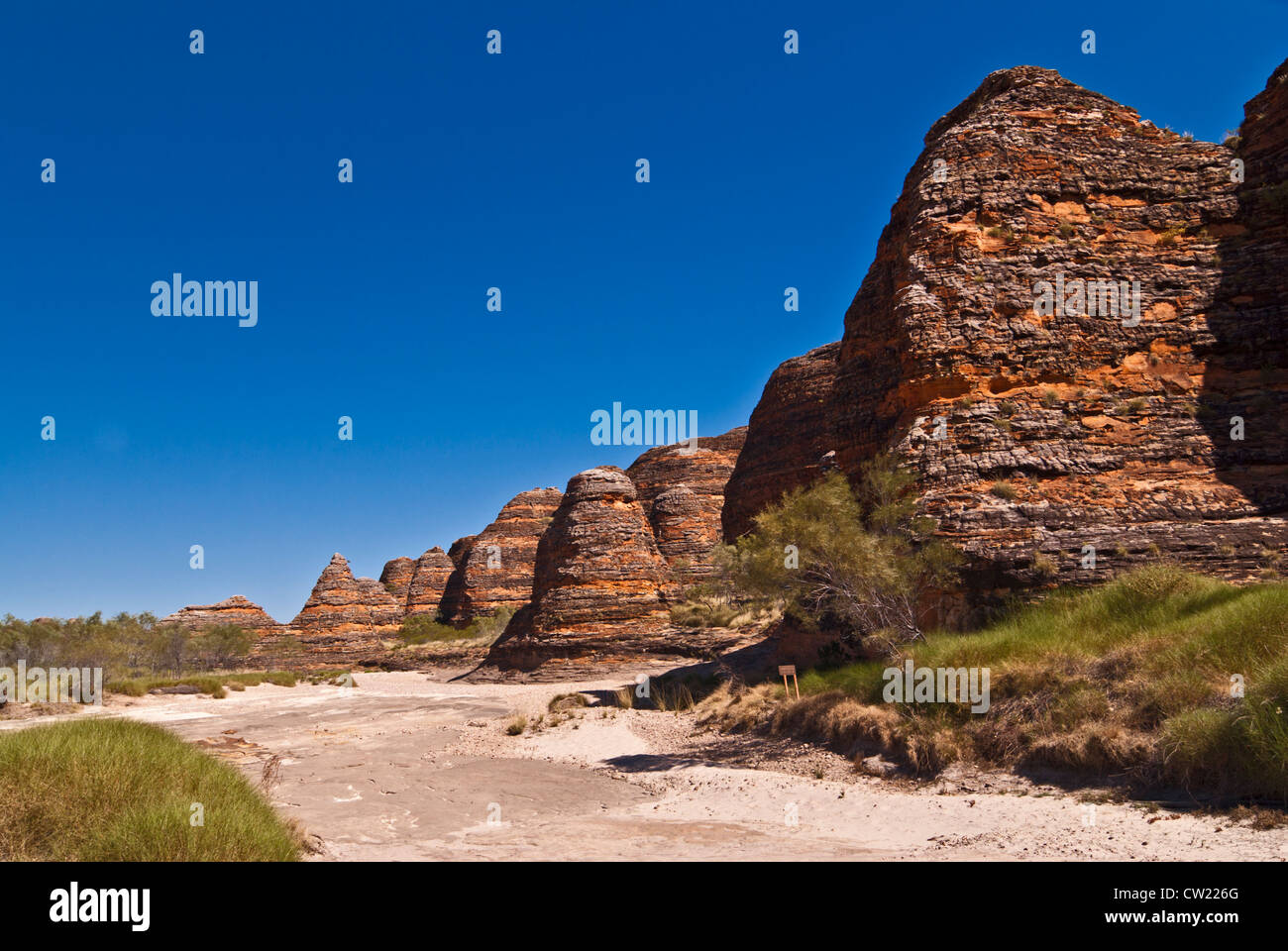 BUNGLE BUNGLE RANGE, PURNULULU NATIONAL PARK, WESTERN AUSTRALIA, AUSTRALIEN Stockfoto