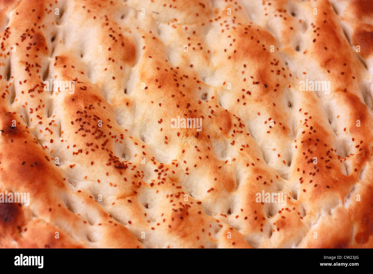 Pitta horizontale Hintergrund. Beliebtes Essen in Ramadan. Stockfoto