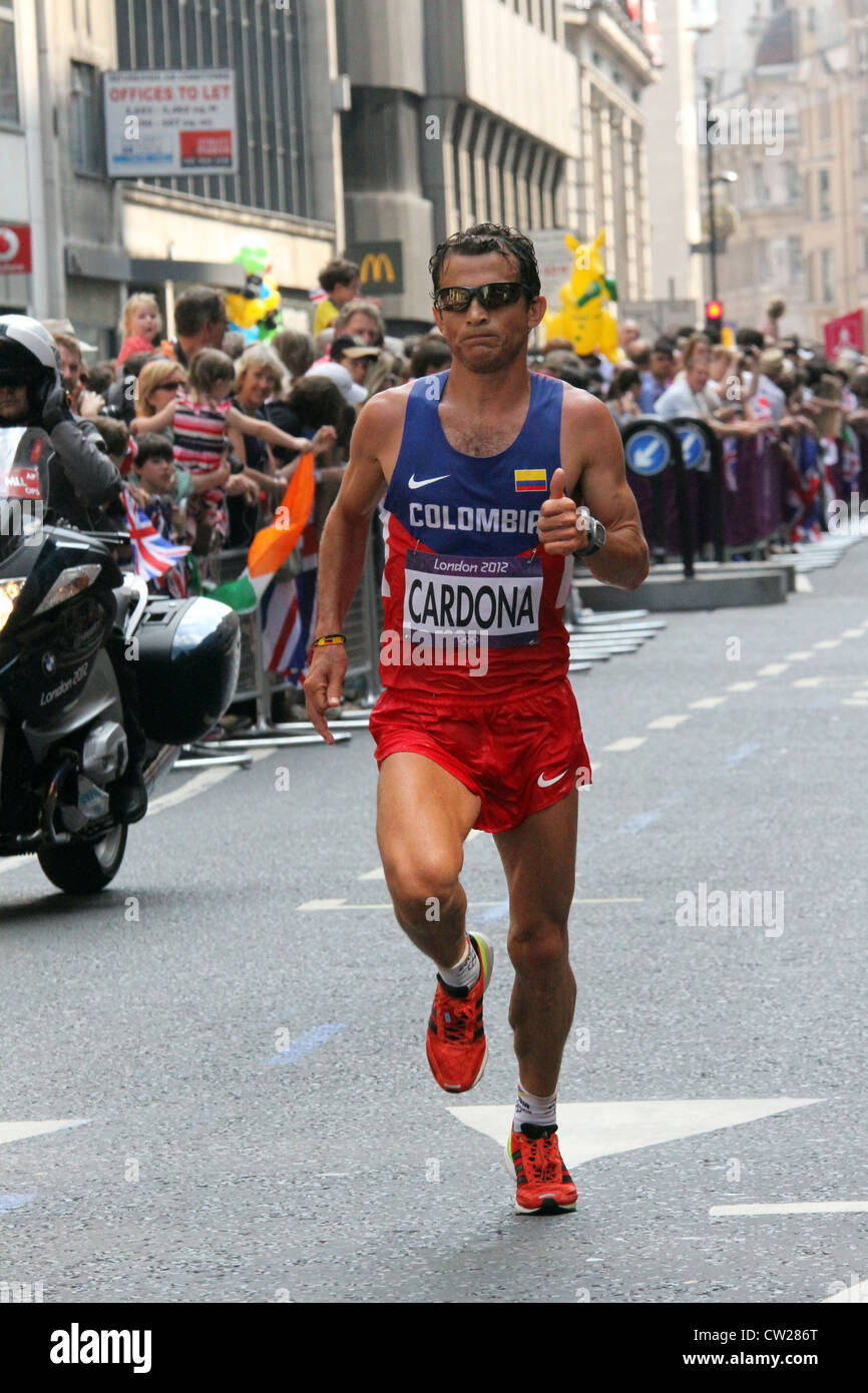 Juan Carlos Cardona von Venezuela in London 2012 Olympische Marathon der Männer Stockfoto